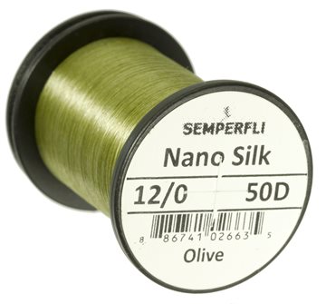 Semperfli Nano Silk Tying Thread 50D 12/0 Olive