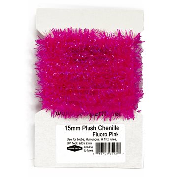 Semperfli 15 mm Plush Translucent Chenille Dark Pink