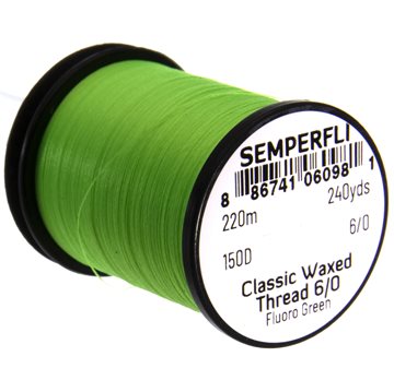 Semperfli Waxed Thread 6/0 Fluoro Green