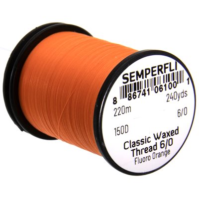 Semperfli Waxed Thread 6/0 Fluoro Orange