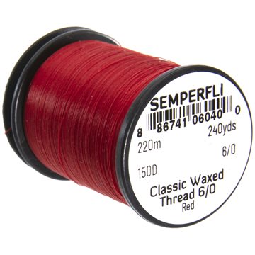 Semperfli Waxed Thread 6/0 Red
