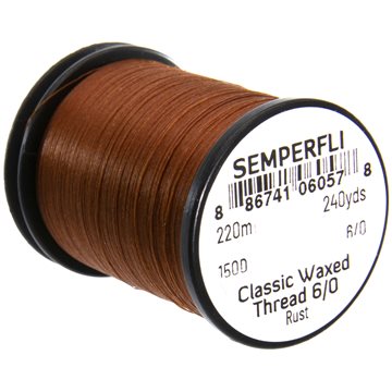 Semperfli Waxed Thread 6/0 Rust