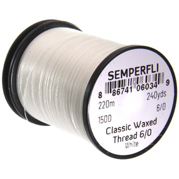 Semperfli Tying thread - Waxed Thread 6/0 White
