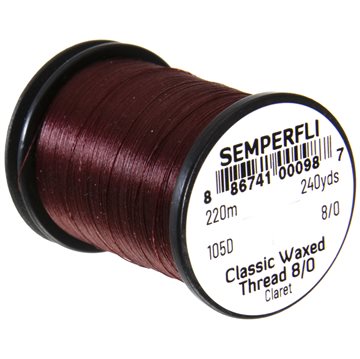 Semperfli Waxed Thread 8/0 Claret