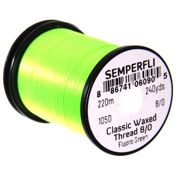 Semperfli Waxed Thread 8/0 Fluoro Green