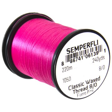 Semperfli Waxed Thread 8/0 Fluoro Pink
