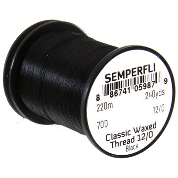 Semperfli Waxed Thread 12/0 Black
