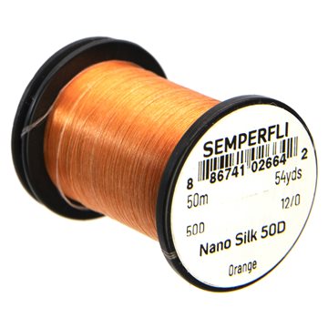 Semperfli Nano Silk Tying Thread 50D 12/0 Orange