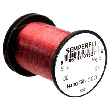 Semperfli Nano Silk Tying Thread 50D 12/0 Red