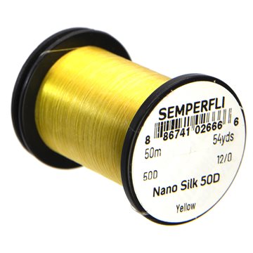 Semperfli Nano Silk Tying Thread 50D 12/0 Yellow
