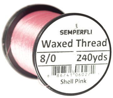 Semper Fli Waxed Thread 8/0 Shell Pink