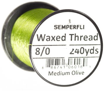 Semper Fli Waxed Thread 8/0 Medium Olive
