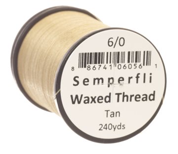 SemperFli Waxed Thread 6/0 Tan