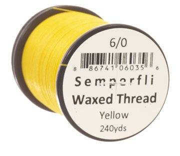 SemperFli Waxed Thread 6/0 Yellow