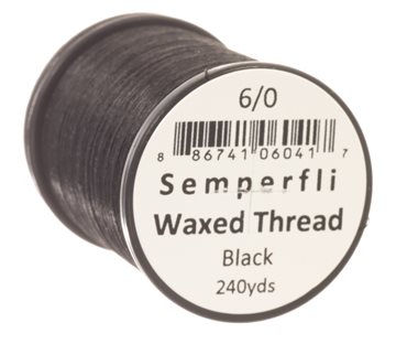 SemperFli Waxed Thread 6/0 Black