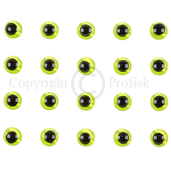 Soft Molded 3D eyes XS 3mm Yellow