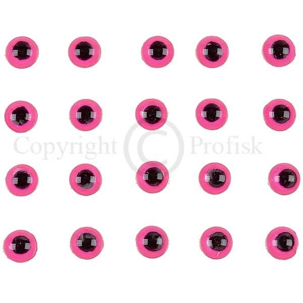 Soft Molded 3D eyes XS 3mm Pink