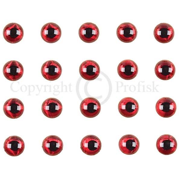 Soft Molded 3D eyes S 4mm Red