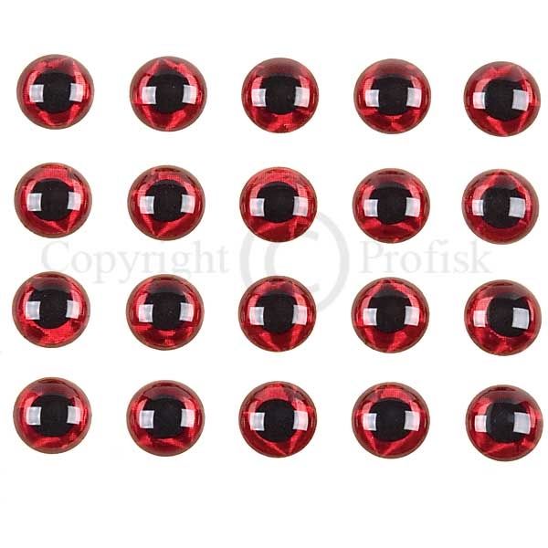 Soft Molded 3D eyes 4mm Red