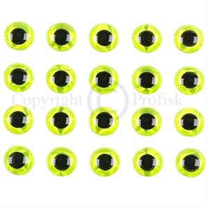Soft Molded 3D eyes M 6,3 mm Yellow