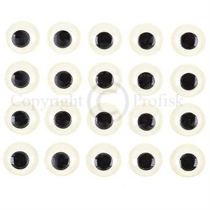 Soft Molded 3D eyes L 7mm Glow White