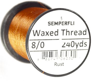 Semper Fli Waxed Thread 8/0 Rust