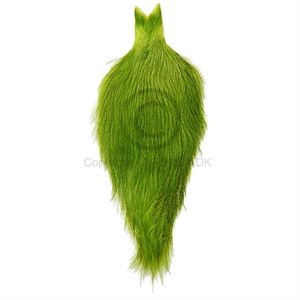 Whiting Coq de Leon Cape Badger dyed FLUO GREEN CHARTREUSE 